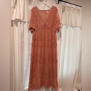 Pink blush maternity dress